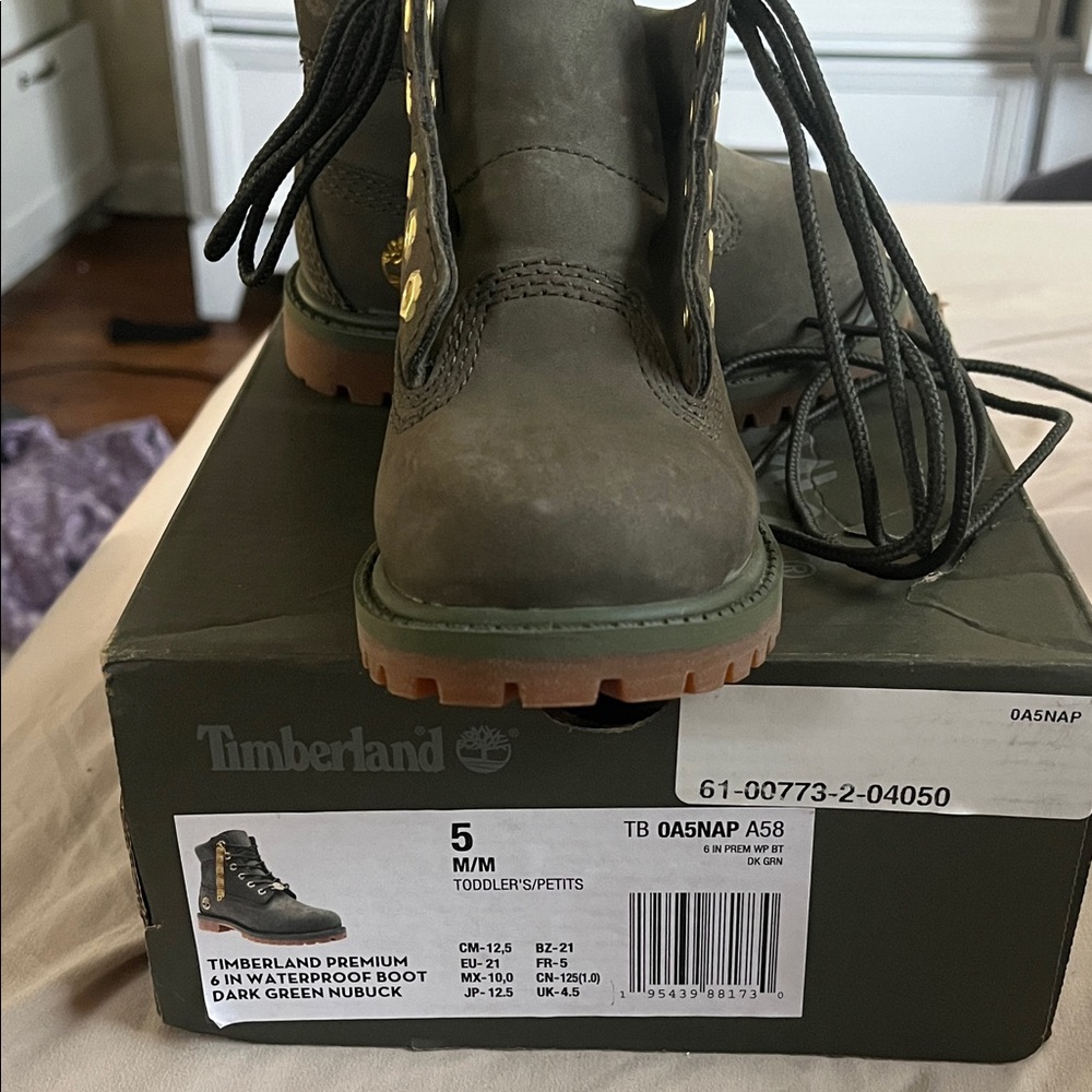 Timberland Olive Green Toddler Boots